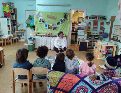 Los alumnos del CEIP Virgen de La Cama en Escalante estrenan su contenedor marrón
